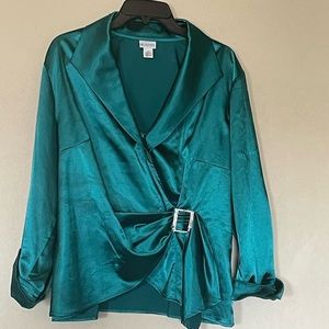 Very elegant turquoise blouse